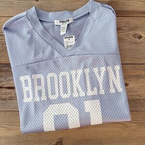 Tilly's Light Blue Mesh Top